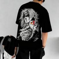 Naruto Vyriški marškinėliai Jiraiya Vasaros ir rudens Anime Berniukų Vaikų drabužiai Trumpomis rankovėmis Retro Harajuku stilius Tėvų ir vaikų drabužiai 4XL gray
