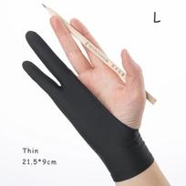 Anti-touch Two-Finger Hand Painting Gloves For Tablet Digital Board Screen Touch Drawing Anti-fouling Oil Painting Art Supplies black