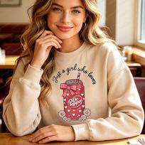 Fashion Dr Pepper Valentine Can Sweatshirt Cute Aesthetic Soda Pullovers Retro Dr Pepper Soda Lovers Crewneck Women's Hoodies S brown