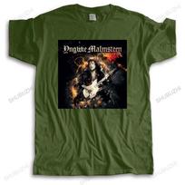 Summer Unisexs Black Tshirt Rock Heavy Metal Style Yngwie Malmsteen World On Fire Shirt Unisexs Black Unisex T Shirt Round Collar Tees 3XL black