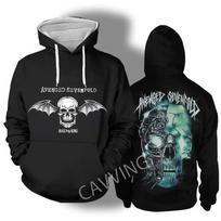 2024 Avenged Sevenfold Rock 3D spausdinti madingi gobtuvai, bliuzonai, Harajuku gobtuvai, bliuzonai, viršutiniai drabužiai moterims/vyrams L gray