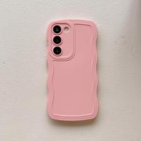 Banguotas kraštas, vientisos spalvos, skirtas Samsung S25 Ultra S24 S23 A54 A73 A33 5G Galaxy A71 A52 S22 S21 FE A34 5G TPU smūgiams atsparus dėklas su apyranke Samsung S23 Ultra