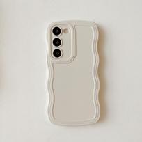 Banguotas kraštas, vientisos spalvos, skirtas Samsung S25 Ultra S24 S23 A54 A73 A33 5G Galaxy A71 A52 S22 S21 FE A34 5G TPU smūgiams atsparus dėklas su apyranke Samsung S24 Plus