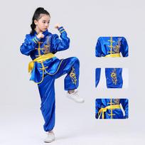 Vaikų tradicinis kinų Vushu kostiumas Drabužiai Berniukams Mergaitėms Kung Fu Kostiumas Tai Chi Kovos Menų Vienodas Apranga 170 blue