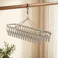 Stainless Steel Laundry Drying Rack 10/20/30 Windproof Clips Rustproof Design For Balcony Bathroom Hanging Clothes 30 Windproof Clips beige