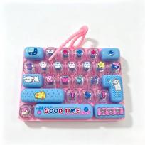 26 Grid Keyboard Fidget Toy Keychain Fun Anti-Stress Reliever Cute Cartoon Design For Kids Student Classroom Reward Gift