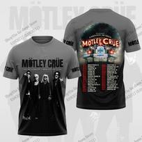 Summer Hip Hop Heavy Metal Rock Band Motley Crue Tour 3D Print T-shirt Men Women Fashion Short Sleeve Tshirt Kids Tops Tees 6XL gray