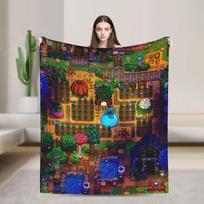Stardew Valley Gyvūnai Vištos Antklodė Kokybiška Super Minkšta Mesti Antklodė Žiemos Kelionės Biuras Svetainė Patogus Patalynės Užtiesalas 100X150CM brown