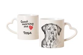 Tosa Inu, Tosa-Ken, Japanese Mastiff - cup with a dog, adorable cup with a heart-shaped handle, universal gift from the Art-Dog brand balta