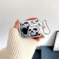 Case For Airpods Pro2 Pro 4 1 Pro3 2 3 Clear Earphone Cases Cover Creative Skull Art Airpods Pro 2 gray