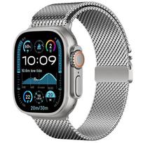 Compatible with Apple Watch 11: Parachute Buckle Milanese Stainless Steel Strap, Ultra 3 Metal Band 44/45/46/49 mm gray