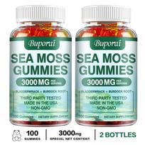 Natural seaweed gummies, burdock root, raw seaweed extract, organic, immune support, suitable for adults. 100*2