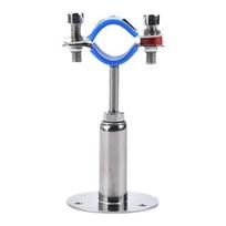 50-100mm Adjustable Rod Fit 19-65mm OD Tube 304 Stainless Pipe Hanger Bracket Clamp Support Clip With Base Plate Fit 32-34mm OD Tube