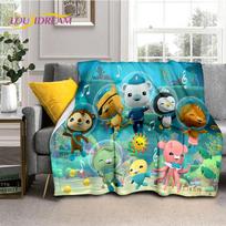 Octonautai Barnacles Mielos Animacinės Minkštos Antklodės, Šildanti Flanelinė Antklodė Piknikui, Lovoms, Sofai, Namų Miegamajam, Dovanos Vaikams 75x90cm( 29x35in ) blue
