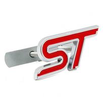 3D metalinis ST priekinių grotelių emblemos ženklelis automobilio galinio bagažinės sparno logotipas, skirtas Focus Mondeo Fiesta Edge Escort MK2 MK3 MK4 MK5 MK7 Front Grille raudona/sidabras