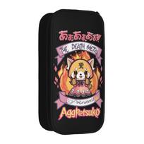 Death Metal Karaoke Kala Pencil Case Cute Aggretsuko Aggressive Retsuko Bags Student School Supplies Cosmetic Pencilcases 21x10.5x5cm