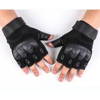 Outdoor Tactical Half Finger Gloves Field Training Sports Riding Mountaineering Non-slip Motorcycle Full Finger Touch Screen Leather Gloves M gray