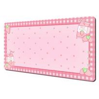 Pink kawaii E-sports Gaming Mouse Pad Desk mat with stitched edges Natural rubber base maus pad suitable for office and gaming 30cmx60cm(11.8x23.6inch)