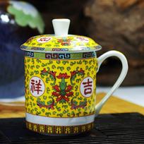 500 ml kinų stiliaus kaulinio porceliano puodelis su dangteliu, Jingdezhen mėlynas ir baltas porcelianinis arbatos puodelis, biuro gėrimų puodelis, kelioninis arbatos indas
