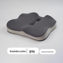 Memory Foam Car & Office Seat Cushion for Buttock Shaping and Long Sitting Comfort gray