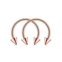 1 pora plieninių apvalių štangų pasagos 16G 20G lūpų, antakių, nosies pertvaros auskarų žiedas ausies kremzlės helix spenelio auskarų vėrimai 20G 6mm