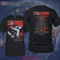 Scorpions Love at First Sting Europe 2025 Souvenir T Shirt Full Size S-5XL Unisex T-Shirt L blue