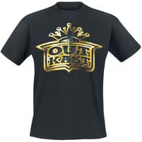 Outkast Grupės Auksinės Karūnos Logotipo Spaudinio Marškinėliai 100% Medvilnės Atsitiktiniai Neutralūs Marškinėliai Pietų Hip Hop Gatvės Apranga Unisex Moterims XL black