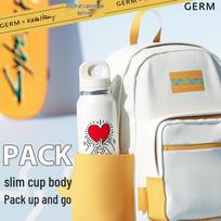 Germ x Keith Haring Glowing Love Sports Insulated Bottle 600ml gray