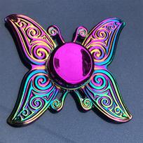 Vaivorykštės spalvų metalinis fidget spinner žaislas, nerūdijančio plieno guolis, didelės spartos, streso mažinimo suktukas, ADHD, nerimo žaislai suaugusiems ir vaikams purple