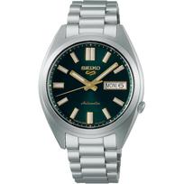 Seiko 5 Sports SBSA293 Men's Mechanical Automatic Watch Green Gold Dial Stainless Steel Calendar
