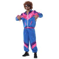 M-XL Music Festival Rock Hip Hop Stage Performance Suit, Men's 70s American Disco Sports Vintage Suit XL blue