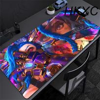 Arcane Jinx Anime pelės kilimėlis Didelis kompiuterio biuro žaidimų stalo kilimėliai XXL guminiai neslystantys žaidimų klaviatūros pelės kilimėliai Ilgi stalo kilimėliai 30x80cm