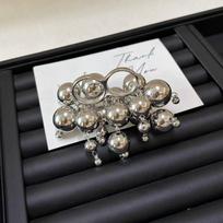 Silver/Gold Metal Balls Ring Round Ball Statement Finger Ring Punk Tassel Ring  for Women sidabras
