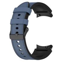Klasikinis silikoninis + odinis dirželis Samsung Galaxy Watch 6 5 Pro 40mm 44mm apyrankė Watch6 4 Classic 47 43mm 46mm pakaitinė Correa apyrankė Watch 5 Pro 45mm gray