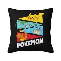 Individualūs Šiaurės Pikachu Anime Žaidimų Sofos Pagalvės Užvalkalas Poliesteris Animacinis Manga Pagalvės Užvalkalas 30cmx30cm blue