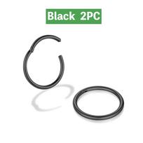Mariasz Minimalist 6-12mm 316L Stainless Steel Classic Nose Ring for Men Women Hoop Earrings Septum Helix Piercing Jewelry 18G 12mm gray