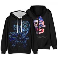 Five Nights At Freddy's Cosplay Sweatshirt Game 3D Printed Unisex Hoodie Casual Coat Anime Kawaii Jacket Casual Clothing Gifts XXXL black