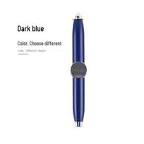 Luminous Fidget Spinner Ballpoint Pen - Creative Rotating Decompression Toy Pen Gift 0.5mm Bullet tamsiai mėlyna spalva