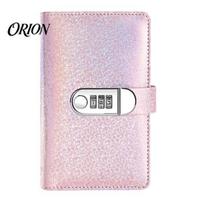 Lockable Bill Organizer A6 Cash Budget Binder with Password Lock, 100 Transparent Pockets Organizer, Personalized Budgeting Tool PU Leather rožinė