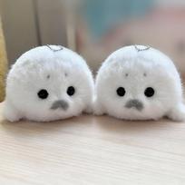 s Naujas Mielas Ruoniuko Lėlės Pliušinis Žaislas Pakabukas Imitacinis Jūros Žaislas Suvenyras Ruoniuko Pakabukas Lėlės Maišelio Pakabinamas Raktų Pakabukas Poros Dovana WHITE gray