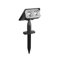 Saulės prožektorius 2 LED / 7 LED Lauko sodo šviestuvas, maitinamas saulės energija, IP65 atsparus vandeniui, montuojamas į žemę, kraštovaizdžio sieninis šviestuvas, reguliuojamas kiemo, tako, vejos apšvietimui 2LED Solar+Type-C šilta balta spalva