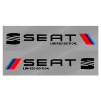 2 vnt. Automobilio kėbulo dekoravimo lipdukai Durų personalizuoti sportiški lipdukai Seat Leon Alhambra FR Altea Ibiza Toledo Cordoba Arona 5 6 MII juoda