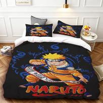 Teens Duvet Cover Naruto Anime Bedding Set Kids Quilt Cover Queen King Size Breathable and Skin-friendly Bedroom Home Decor 135x200cm