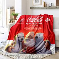 Christmas gift Halloween themed cola beverage Coca Cola blanket soft home furnishing nap decoration four seasons warm Sherpa blanket U17 130cm x 150cm