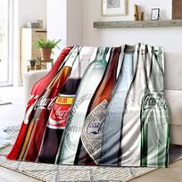 Christmas gift Halloween themed cola beverage Coca Cola blanket soft home furnishing nap decoration four seasons warm Sherpa blanket U17 130cm x 150cm