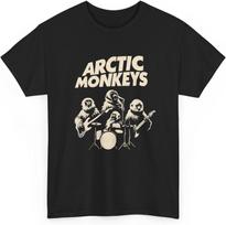Arctic Monkeys band graphic T-shirt S beige