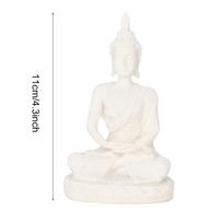 Meditating Seated Buddha Statue Sandstone Resin Carving Figurine Ornament Craft for Home Livingroom Decoration balta