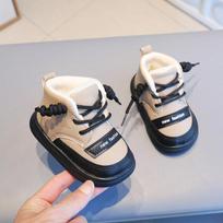 Vaikiškas batas Vaikiškas sniego batas Žieminis Kūdikio vaikščiojimo batas Minkštu padu Plušinis Aukštas Viršus Medvilninis Batai Berniukams ir Mergaitėms Basakojis Batai Zapatos Niña 20-insole13.5cm chaki