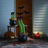 2 Pieces Halloween Witch Leg Stake Decoration with High Heel Shoes Versatile Gifts Ornament Sturdy gray