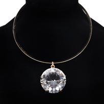 Metal Rhinestone Collar Necklace Punk Rhinestone Choker Exaggerated Women Collar Choker  Women auksas